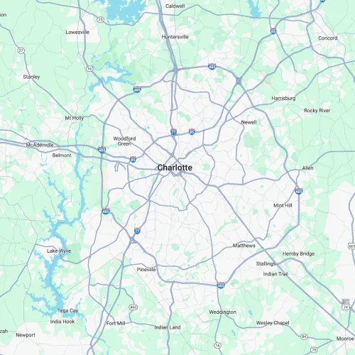 charlotte map for locksmith service